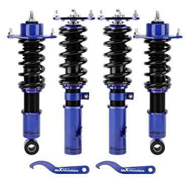 Imagem de maXpeedingrods Coilovers for Toyota Corolla E130 2003-2008, for Toyota Matrix XRS E130 2003-2008, Height Adjustable Coilovers Suspension Kit, Preset Damping Lowering Kit Blue