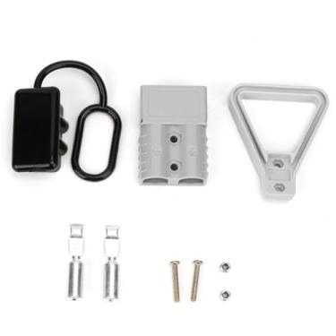 Imagem de Conector 120A DC600V – Kit de plugue de alimentação de terminal universal 4AWG para sistema solar e automotivo, invólucro isolado de PC com pinos de cobre banhados a prata