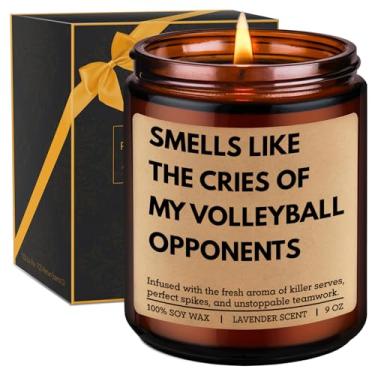 Imagem de GSPY Vela perfumada – presentes de voleibol para meninas adolescentes, equipe – acessórios de vôlei, coisas para meninas, treinadoras – aniversário engraçado, Natal, meias para jogadores de vôlei