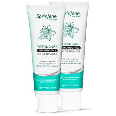 Imagem de SprinJene Natural Total Care, Creme Dental Com Flúor Para Dentes E Gengivas Fortes, Proteção Contra Cáries, Pacote 2