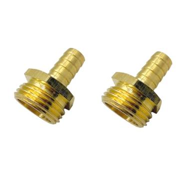 Imagem de AQUADIAI Mangueira de latão com encaixe de farpa de mangueira de 1/5.1 cm x conector de alta pressão NPT macho de 3/4 para sistemas de água combustível ar óleo (pacote com 2)