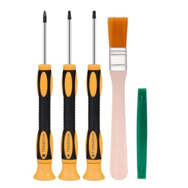Imagem de Zohino Conjunto de chaves de fenda de reparo 5 em 1 T6 T8 T10 Chave de fenda magnética de segurança para PS5, PS4, PS3, Xbox One, Xbox 360, reparo de controle
