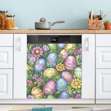 Imagem de ATTX Capa magnética de ovos de páscoa, 58,4 cm C x 66 cm A decoração da capa da máquina de lavar louça, decalques de armário doméstico eletrodomésticos adesivos #66