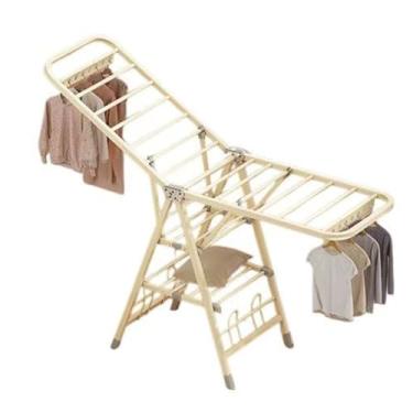Imagem de Hhsdyl Cabide para secar roupas interiores/exteriores, Estendal dobrável de chão tipo X com duplas asas, Cabide de chão dobrável para secar roupas,Three floors,150cm