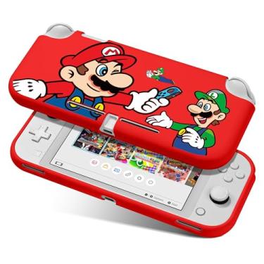 Imagem de Xcitifun Protective Case Designed for Nintendo Switch Lite Soft TPU Cases for Girls Boys Kids Cute Kawaii Character Cartoon Protect Shell Compatible with Nintendo Switch Lite Cover - Red Brother