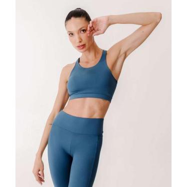 Imagem de Top Fitness Recorte Alças Transpassadas Marisa-25133, Azul, M