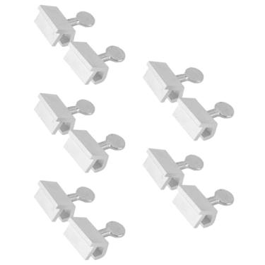 Imagem de Phefop Fechaduras de Janela Deslizantes, Rolha de Segurança de Liga de Alumínio Durável para Janelas e Portas, Instalação Fácil Sem Broca para Segurança Doméstica, Pacote Com 10