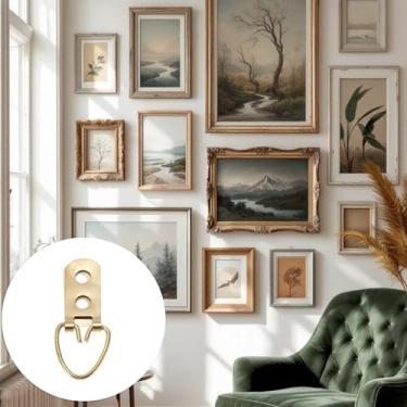 Imagem de Generic 20 cabides para fotos, ganchos grandes de ferro, dourado, 48 x 16 mm