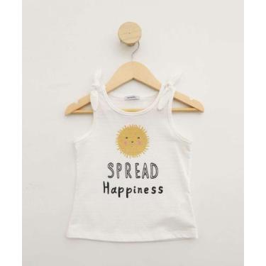 Imagem de Blusa Regata Infantil Estampa Sol Textura Marisa Tam 1-52051, Off whit