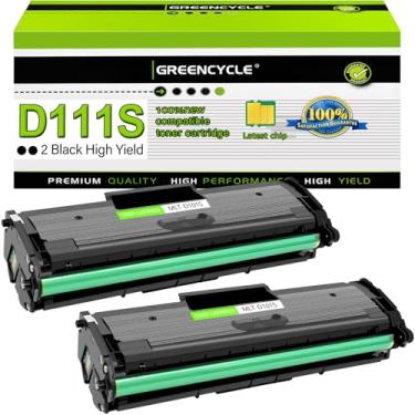 Imagem de Cartucho de toner compatível Greencycle de substituição para Samsung MLT-D111S 111S Xpress SL-M2020W SL-M2022 SL-M2022W SL-M2070 SL-M2070FW SL-M2070 Impressora a laser (preto, pacote com 2)