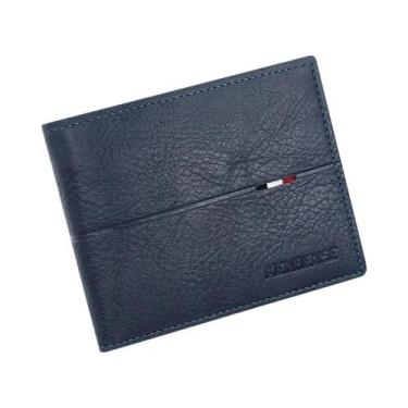 Imagem de Carteira Masculina Slim De Alta Qualidade Em Couro PU Com Zíper Curto,