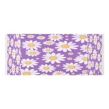 Imagem de Wassud Capas de lavadora e secadora de margaridas brancas, protetor de lavadora com sacos de armazenamento, capa de geladeira à prova de poeira com bolsos para lavanderia doméstica, cozinha, 120 x 55