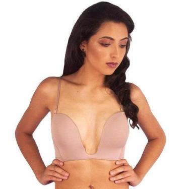 Imagem de Sutiã push up efeito silicone decote profundo Liebe , Chocolate, P