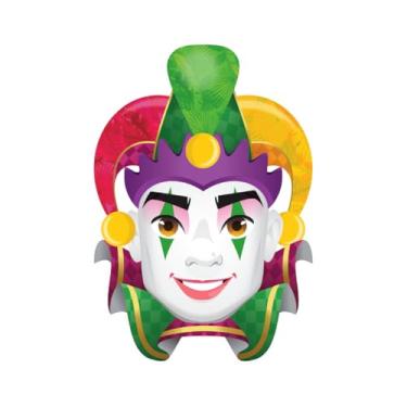 Imagem de Painel Carnaval Rosto Arlequim para Decoração