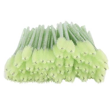 Imagem de Ymiko Pincéis Cosméticos de Nylon 50 Peças, para Rímel, Cílios e Sobrancelhas, Descartáveis ​​e Fáceis de Usar, Ferramentas de Maquiagem (verde)