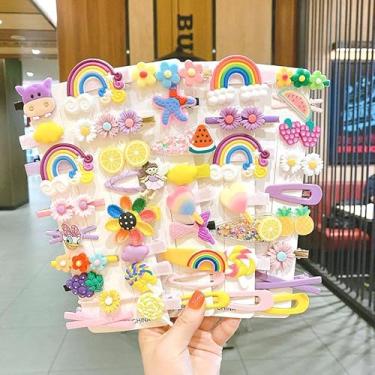 Imagem de 42 PEÇAS de Grampos para Cabelo Bebê Menina Acessórios Bonitos e Coloridos Uso Diário Ocasiões Especiais Ajuste Confortável com Aderência Resina Plástico Bebês Crianças Pequenas Meninas Jovens Adolesc