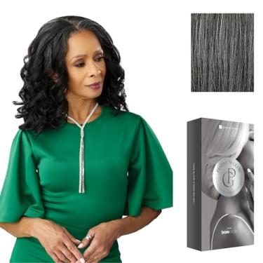 Imagem de Sensationnel Platinum Glow 13X6 Wig - Coraline Lacefrontal Glueless human hair blend Preplucked Hairline (STEELGRAY)