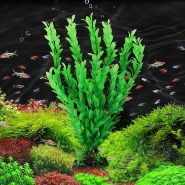 Imagem de Vários estilos de planta aquática artificial realista verde falsa grama aquário paisagismo aquário visualização decoração (estilo 5,32 * 10 * 6 cm)