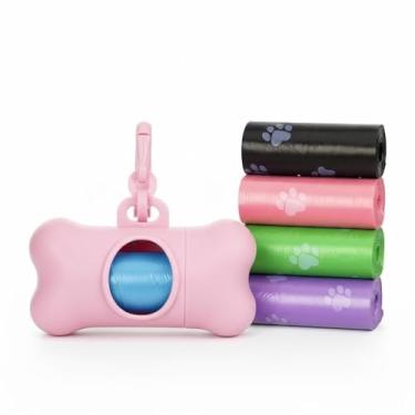 Imagem de Cata Caca para Pets com Suporte em Formato de Osso + 1 Refil – Higiênico Portátil e Fácil de Usar