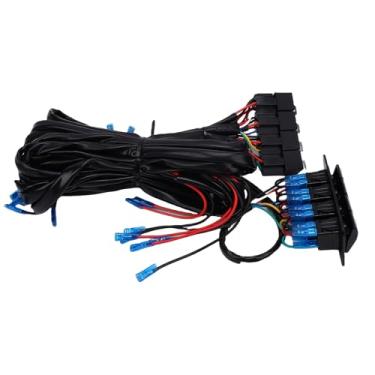 Imagem de Hyuduo Kit de Chicote de Fiação de Barra de Luz LED 4 Interruptores de Painel de Interruptores Com relé de Energia e Proteção de Fusível para Carros, RVs, ATVs, UTVs, Motocicletas,