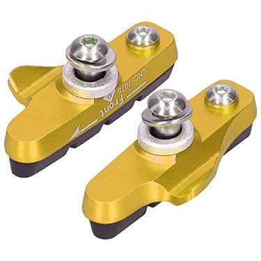 Imagem de Pastilhas de freio de bicicleta de estrada, ruído, blocos de borracha antiderrapantes, duráveis, força de frenagem, resistência ao desgaste, com ranhuras de guia de areia, para substituição de freio