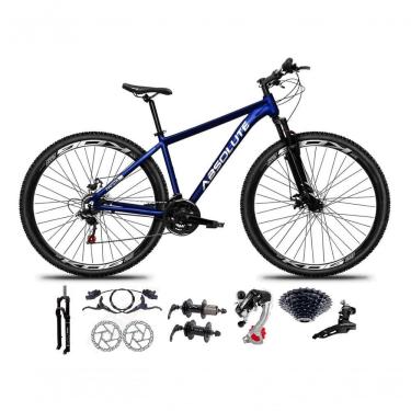 Imagem de Bicicleta Aro 29 Absolute Nero 5 Alumínio 24v Câmbios Shimano K7 Freio Hidráulico Garfo Comtrava Azul Tam: 15
