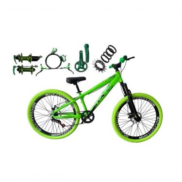 Imagem de Bicicleta Aro 26 Gta Rebel Freeride Single Cubo K7 Barulhento Freio Hidraulico Aro Vmaxx Pneu Flame Verde
