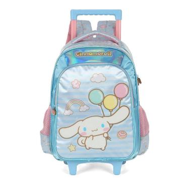 Imagem de Mochila de Rodinhas Luxcel Com Alça Cinnamoroll Azul