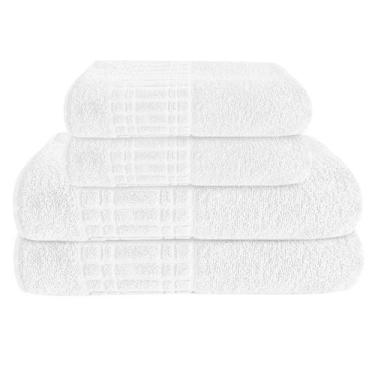 Imagem de Kit Jogo De Toalhas Camesa 4 Peças Banho e Rosto Loft 100% Algodão 400