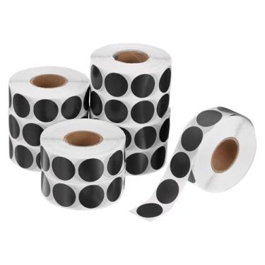 Imagem de PATIKIL 10.000 peças de adesivos coloridos de 10 rolos, adesivos circulares de 1,9 cm, etiqueta de codificação para escritório, negócios, quintal, venda de garagem, decoração de casa, preto