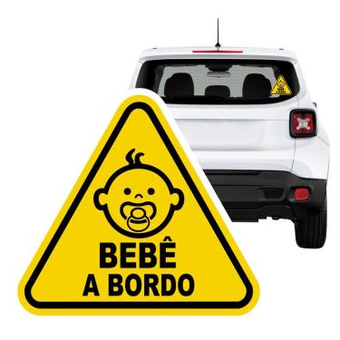 Imagem de Adesivo Bebê A Bordo Menino Em Vinil Sem Resina Preto