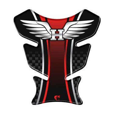 Imagem de Adesivo Protetor De Tanque Moto Honda Asa Vermelho Vermelho