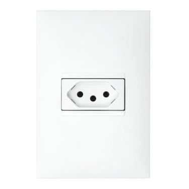 Imagem de 1 Tomada 2p+t 10 Ampères 4x2 Branco - 615080bc - Pial Plus 1 Tomada 2p+t 10 Amperès 4x2 Branco - 615080bc - Pial Plus