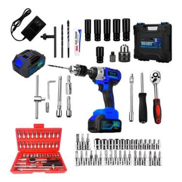 Imagem de Kit Chave De Impacto 48v + Jogo Soquete 46 Peças