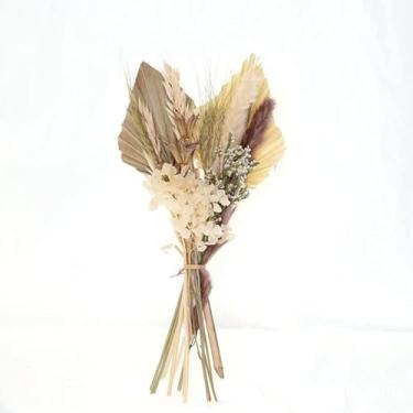 Imagem de Decoração de Casa para Casamento no Estilo Boêmio Arranjo Flores DIY com Espata-de-gato Folhas Girassol Palma Secas - Fo
