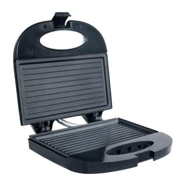 Imagem de Sanduicheira Mini Grill Elétrico Atlanta Antiaderente, Inox, 750W, 110V, 8x21,5x21cm