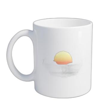 Imagem de Caneca Xícara de Café Porcelana 300ml Pôr do Sol Tropical