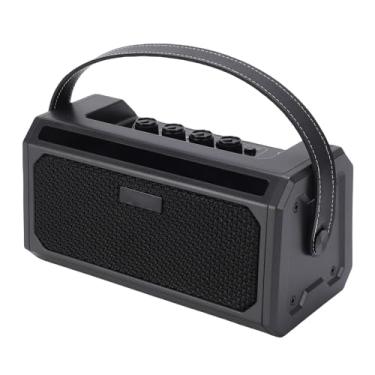 Imagem de Asixxsix Amplificador de Guitarra Elétrica, Alto-falante Portátil de Amplificador de Guitarra Elétrica Recarregável Com Entrada para Fone de Ouvido, Alto-falante de Portátil