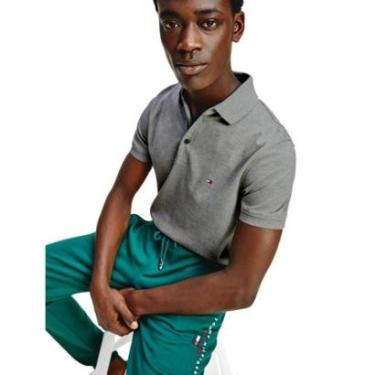 Imagem de Polo Tommy Hilfiger Masculina Regular 1985 Cinza Mescla-Masculino