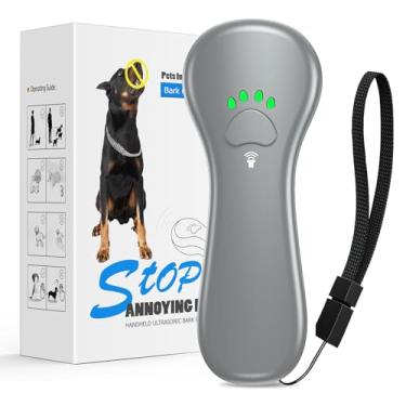 Imagem de Ahwhg Dispositivo antilatido, dispositivos de controle de latidos de cães, recarregáveis, ultrassônicos, dissuasores de latidos de até 16,4 m, alcance de controle efetivo, seguro para humanos e cães