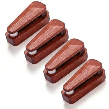 Imagem de Pacote com 4 cabides de colcha para parede para exibição, grampos de cobertor, clipes de parede de madeira para pendurar, cabides de tapeçaria, colchas, tapeçarias, tapetes, arte de fibra e muito mais