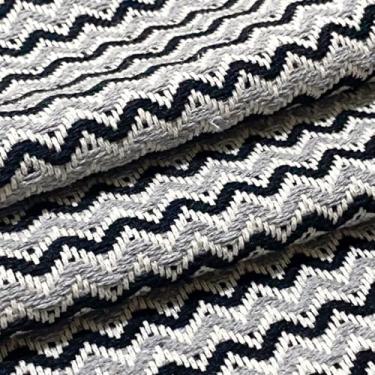 Imagem de Kit com 2 Tapetes de Algodão para Banheiro Sala Quarto Cozinha Antiderrapante Porta 40x60 ou 47x70cm (PRETO/CINZA,0,40x0,60cm)