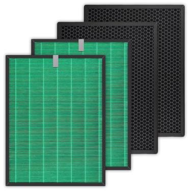 Imagem de Conjunto de filtros de substituição 230/240 para purificadores de ar Coway Airmega 240 230 (AP-1821F), Max 2 filtros de carbono verde verdadeiro e ativo, 2 conjuntos, peça nº 3111151