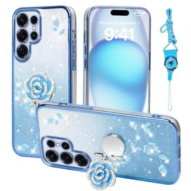 Imagem de Nouxwerx Capa para Samsung Galaxy S25 Ultra, capa de celular para capa fofa de TPU macia e fina para meninas e mulheres com alça de suporte de anel capa protetora à prova de choque para Samsung S25