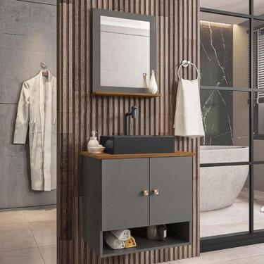 Imagem de Gabinete Banheiro Deli Torino Prt Torneira Valv Click Black - Loja Doc