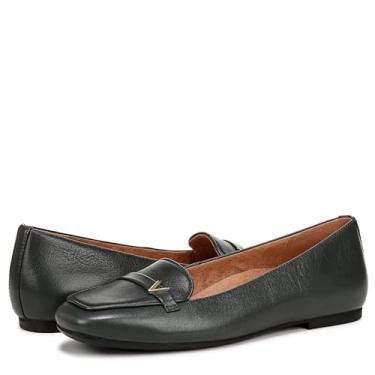 Imagem de Vionic Sapatilha feminina Hayes Skimmers Ballet, Couro verde escaravelho, 6.5 Wide