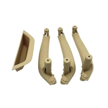 Imagem de Lhd rhd carro compatível com bmw x3 x4 f25 f26 4pcs porta do passageiro dentro da alça capa painel de apoio de braço interno puxar guarnição 2010-2016(LHD-Beige)