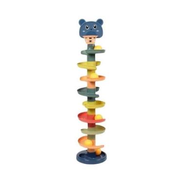 Imagem de Brinquedo Educativo Montessori Para Bebês, Torre De Pista De Bolas Rol