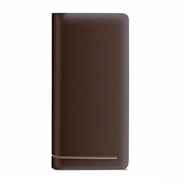 Imagem de Carteira masculina longa porta-cartões bolsa masculina zíper carteira de couro de vaca grande capacidade para homens (cor: tamanho B: tamanho único)