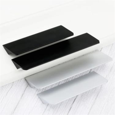 Imagem de Puxadores de armário para puxadores de gaveta de móveis puxadores de armário de cozinha puxadores de armário de porta de armário ferragens de móveis 1 peça (preto 6813-96 mm)